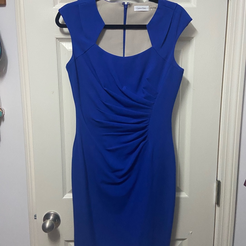 Cobalt Blue Dress Size 6. Calvin Klein